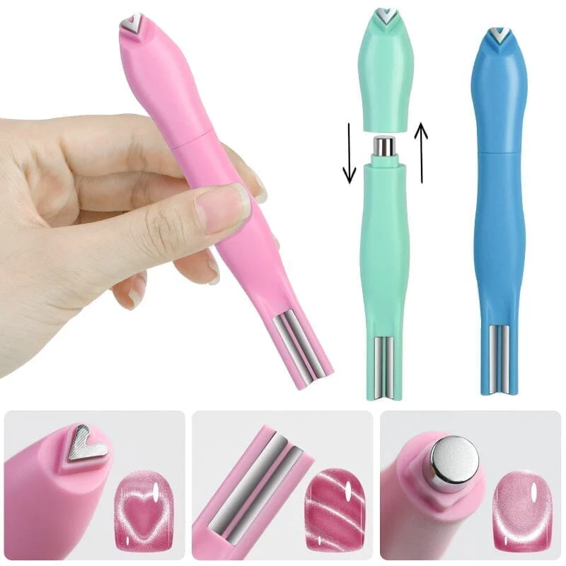 Detachable Magnetic Stick Heart Snake Pattern Light Blue - Image 8