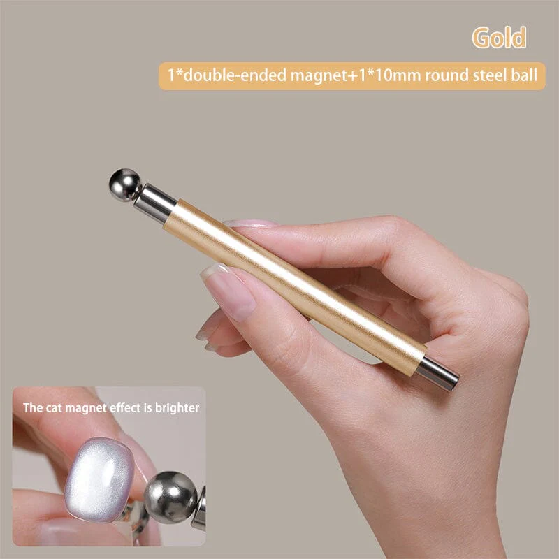 Double Head Cat Magnet Stick Pink Gold Silver - Image 14
