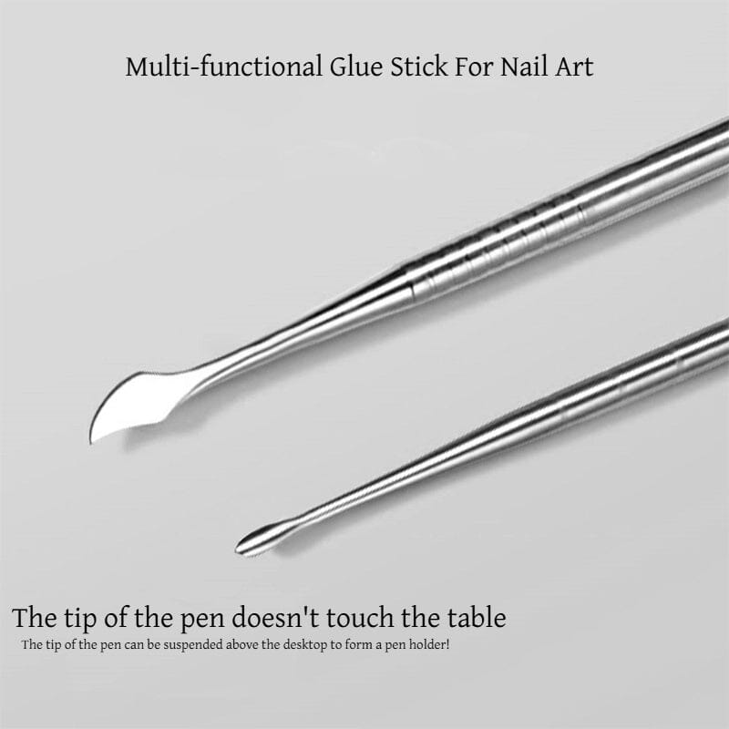 Double Headed Spoon Metal Carved Stick - Image 11