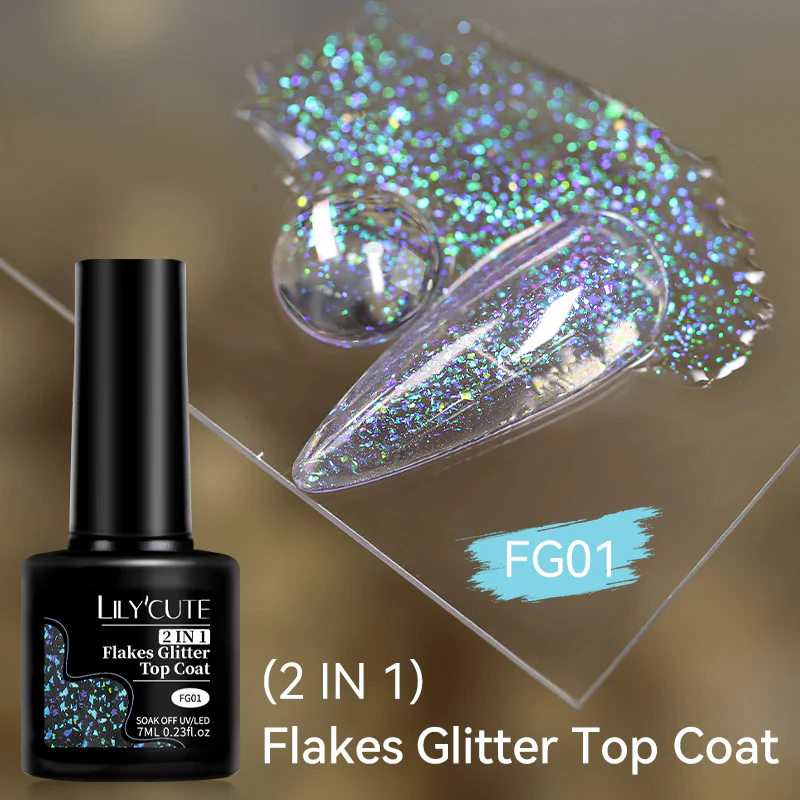 Flakes Glitter Top Coat FG01 7ml