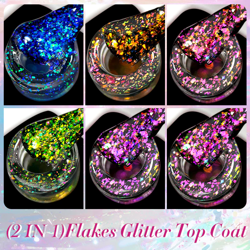 Flakes Glitter Top Coat FG02 7ml - Image 11