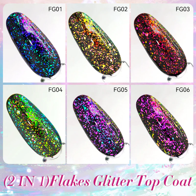 Flakes Glitter Top Coat FG02 7ml - Image 12