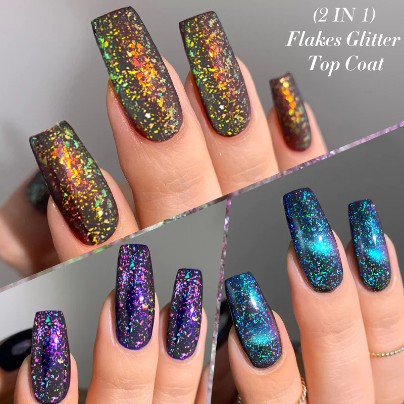Flakes Glitter Top Coat FG02 7ml - Image 13