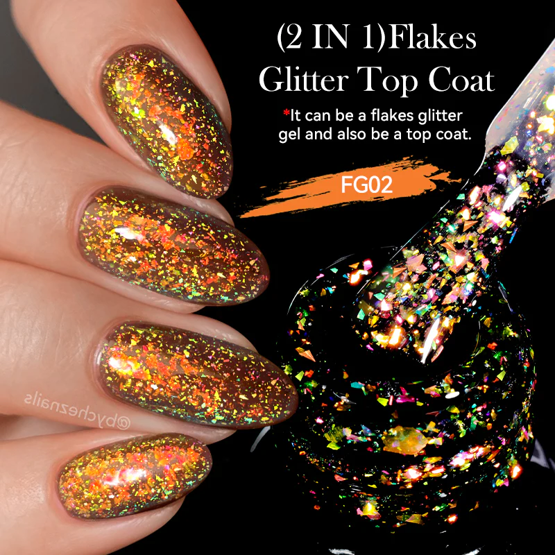 Flakes Glitter Top Coat FG02 7ml - Image 15