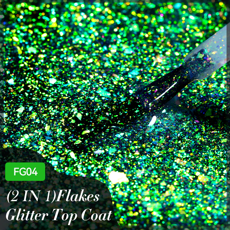Flakes Glitter Top Coat FG02 7ml - Image 17