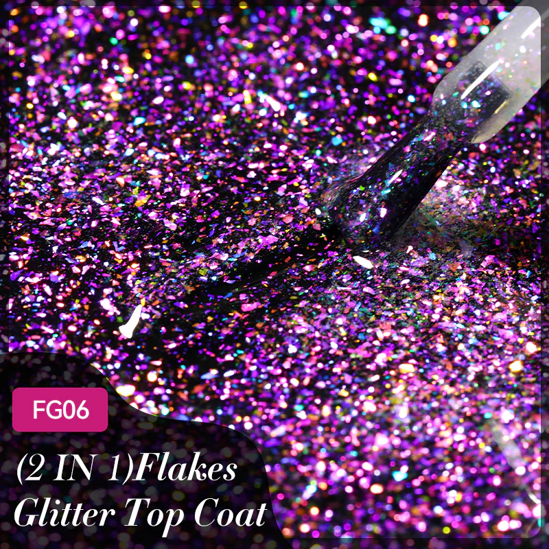 Flakes Glitter Top Coat FG02 7ml - Image 18