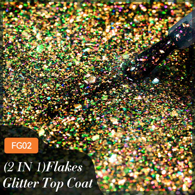 Flakes Glitter Top Coat FG02 7ml - Image 19