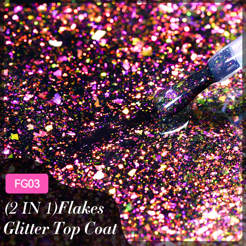 Flakes Glitter Top Coat FG02 7ml - Image 20