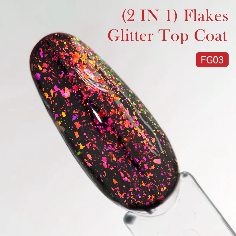 Flakes Glitter Top Coat FG02 7ml - Image 24