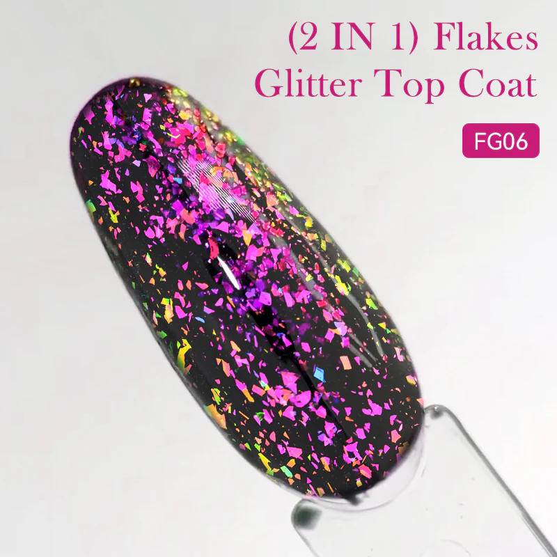Flakes Glitter Top Coat FG02 7ml - Image 25