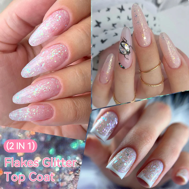 Flakes Glitter Top Coat FG02 7ml - Image 6