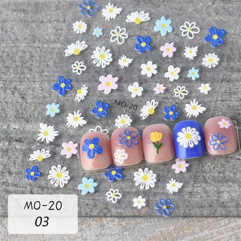 Flower Cartoon 3D Nail Stickers MO-18-21 - Image 10