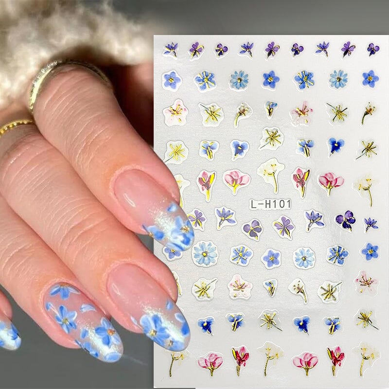Flowers 3D Nail Sticker L-H Series - Image 3