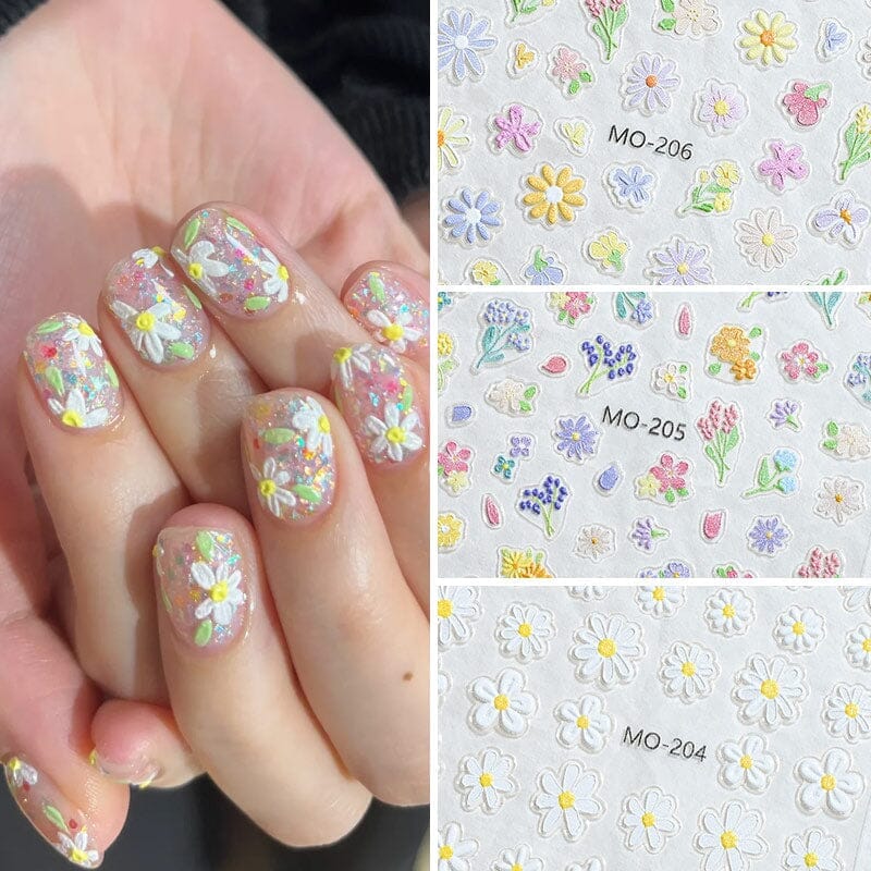 Flowers 3D Nail Sticker MO-205 - Image 3
