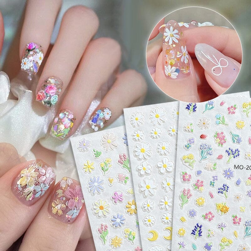 Flowers 3D Nail Sticker MO-205 - Image 4
