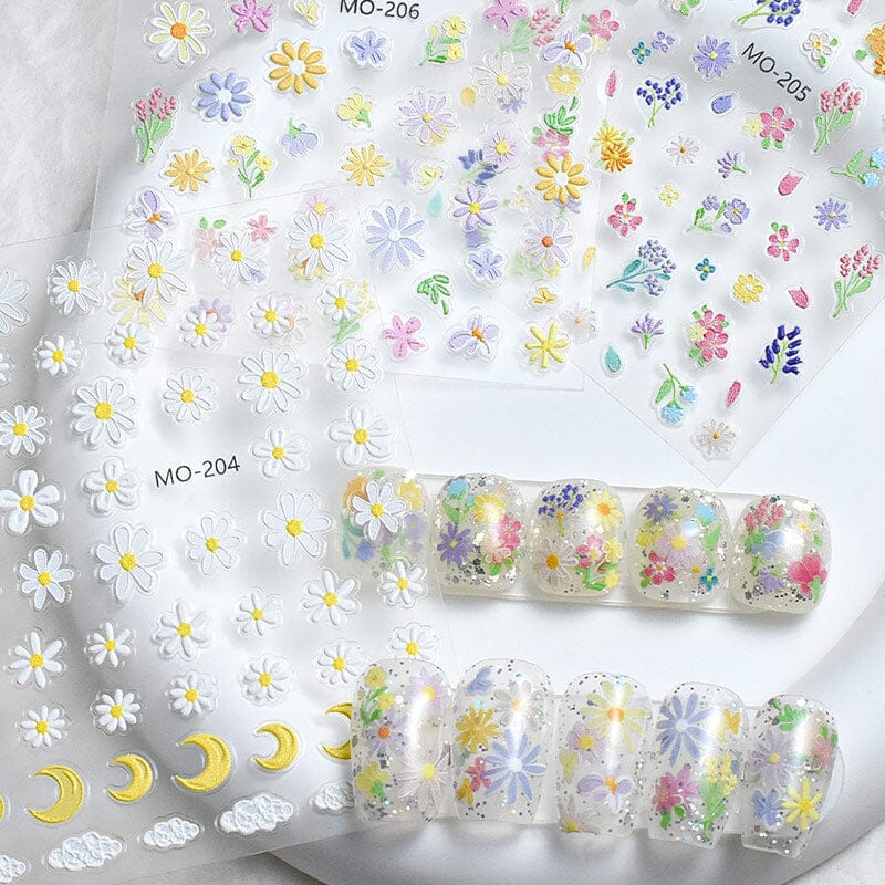 Flowers 3D Nail Sticker MO-205 - Image 6