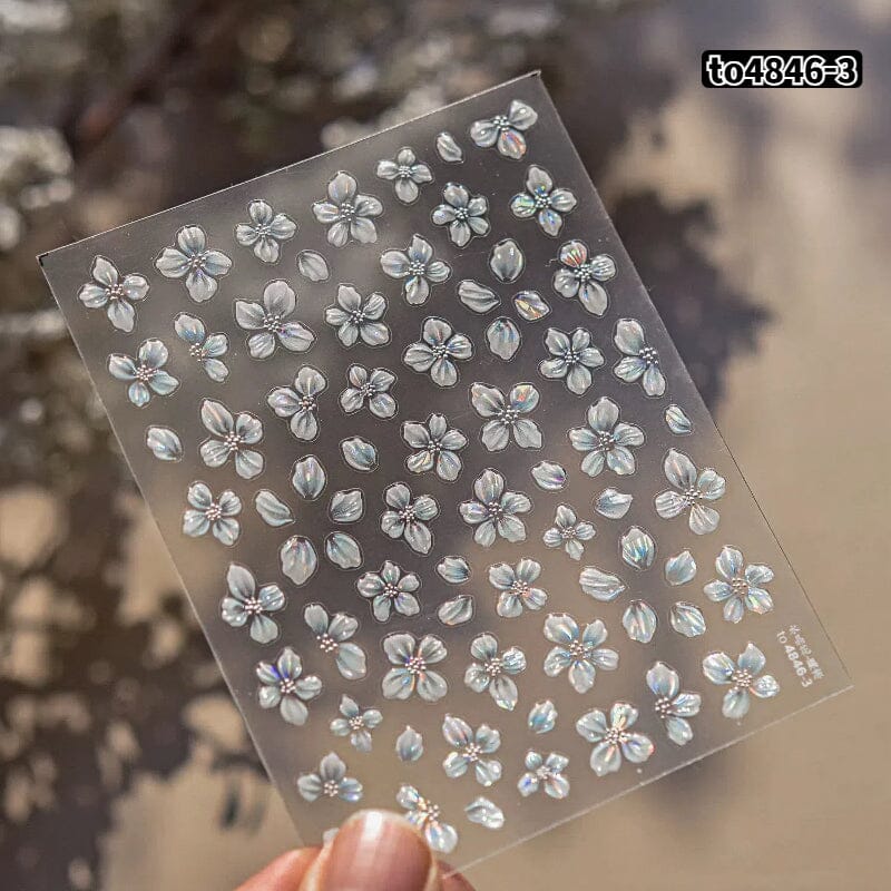 Flowers 3D Nail Sticker to4846-1 - Image 17