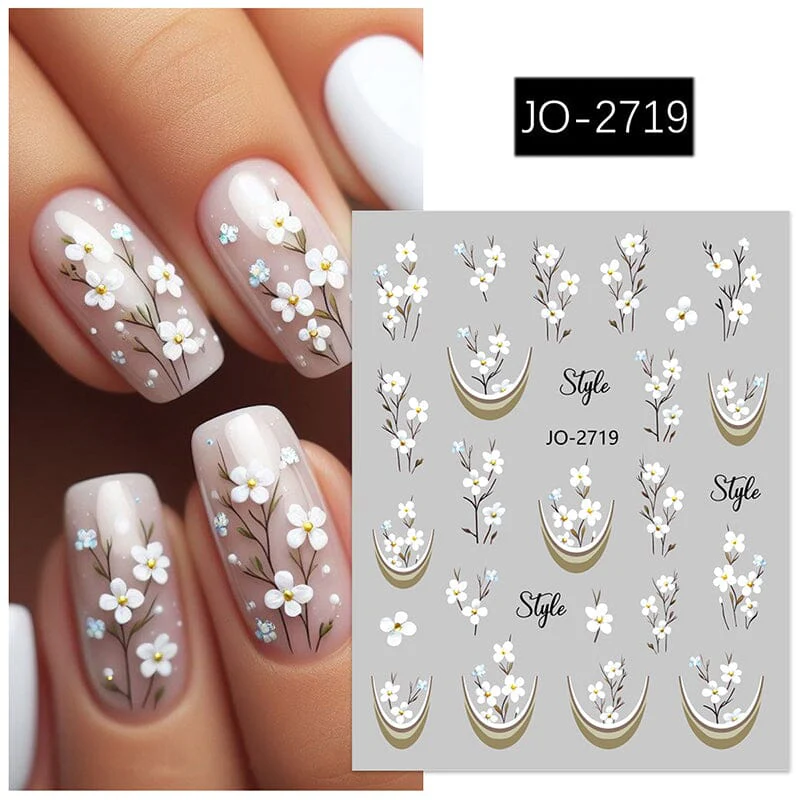 Flowers Butterfly 3D Nail Sticker JO-2715-2725 - Image 16
