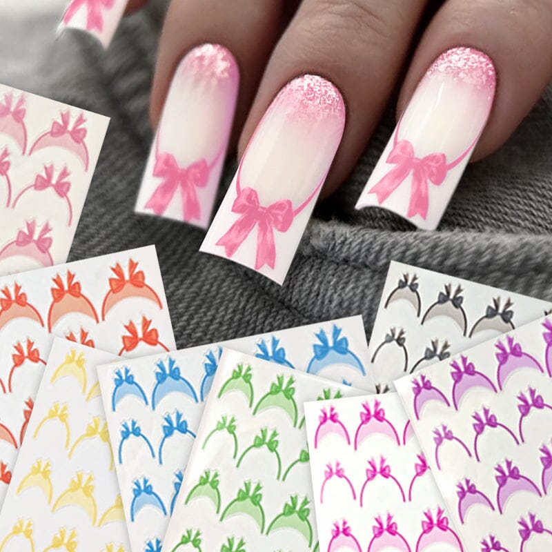 French Bowknot 3D Nail Sticker NS225 - Image 2