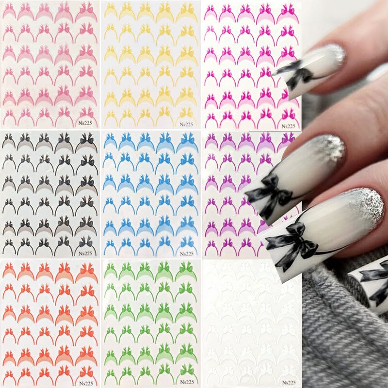 French Bowknot 3D Nail Sticker NS225 - Image 3