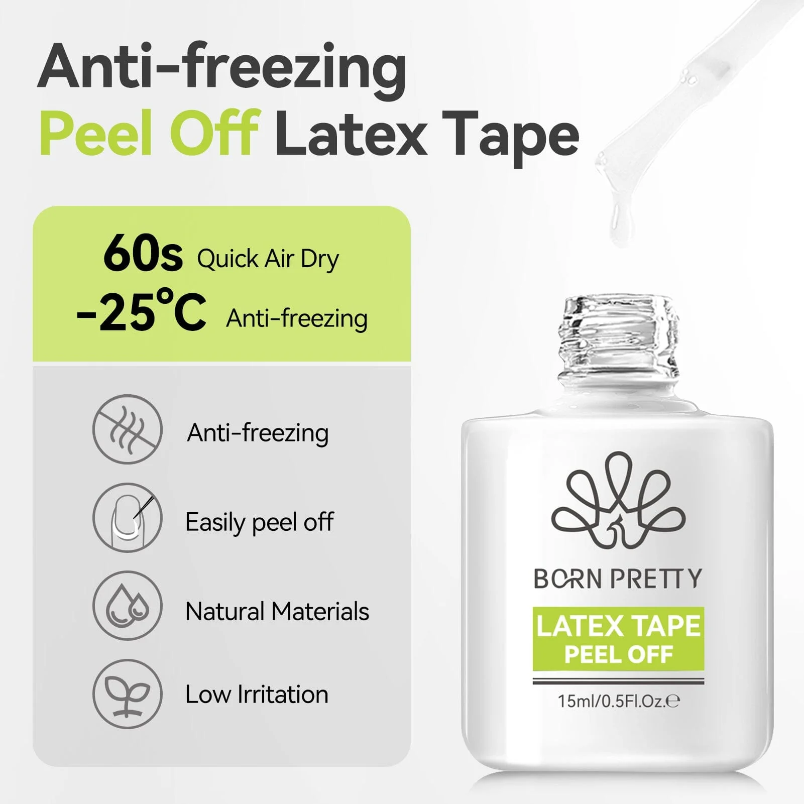 3pcs Latex Tape Peel Off 15ml - Image 5