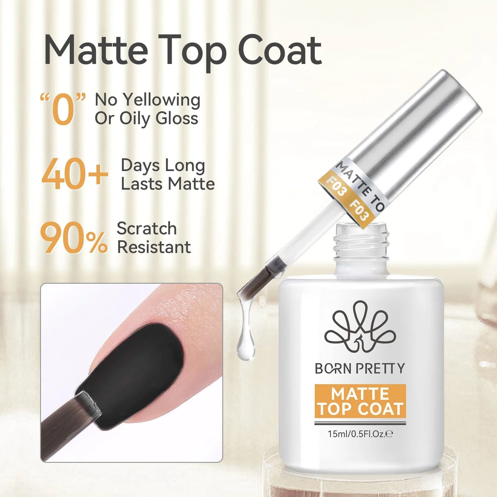 Matte Top Coat 15ml - Image 4