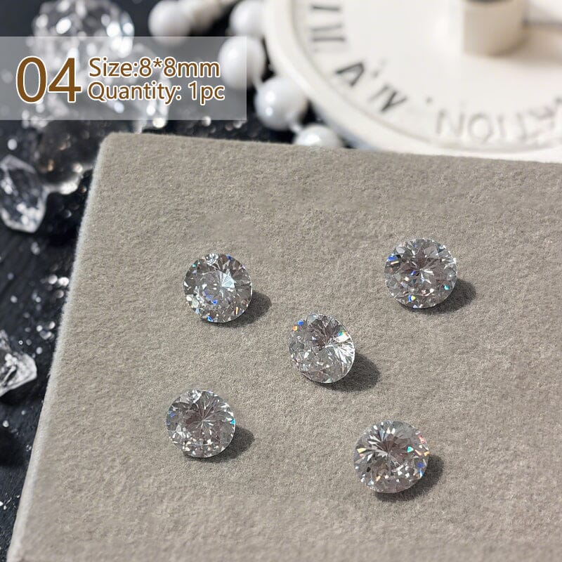 Geometric Crystal Love Heart Rhinestone Nail Decoration - Image 12
