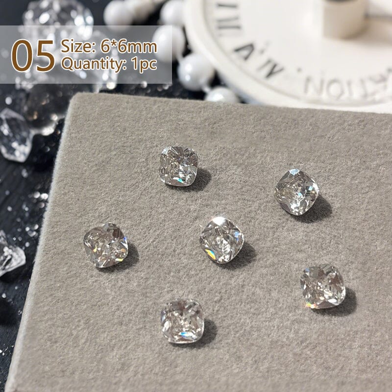 Geometric Crystal Love Heart Rhinestone Nail Decoration - Image 13