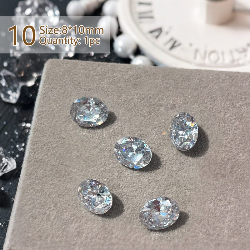 Geometric Crystal Love Heart Rhinestone Nail Decoration - Image 18