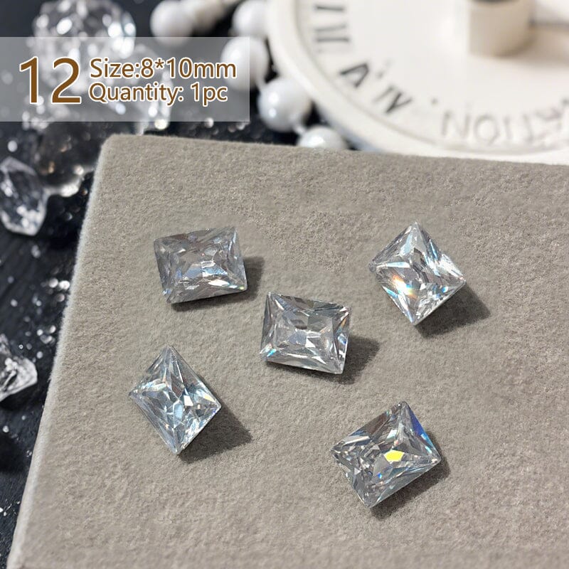 Geometric Crystal Love Heart Rhinestone Nail Decoration - Image 20