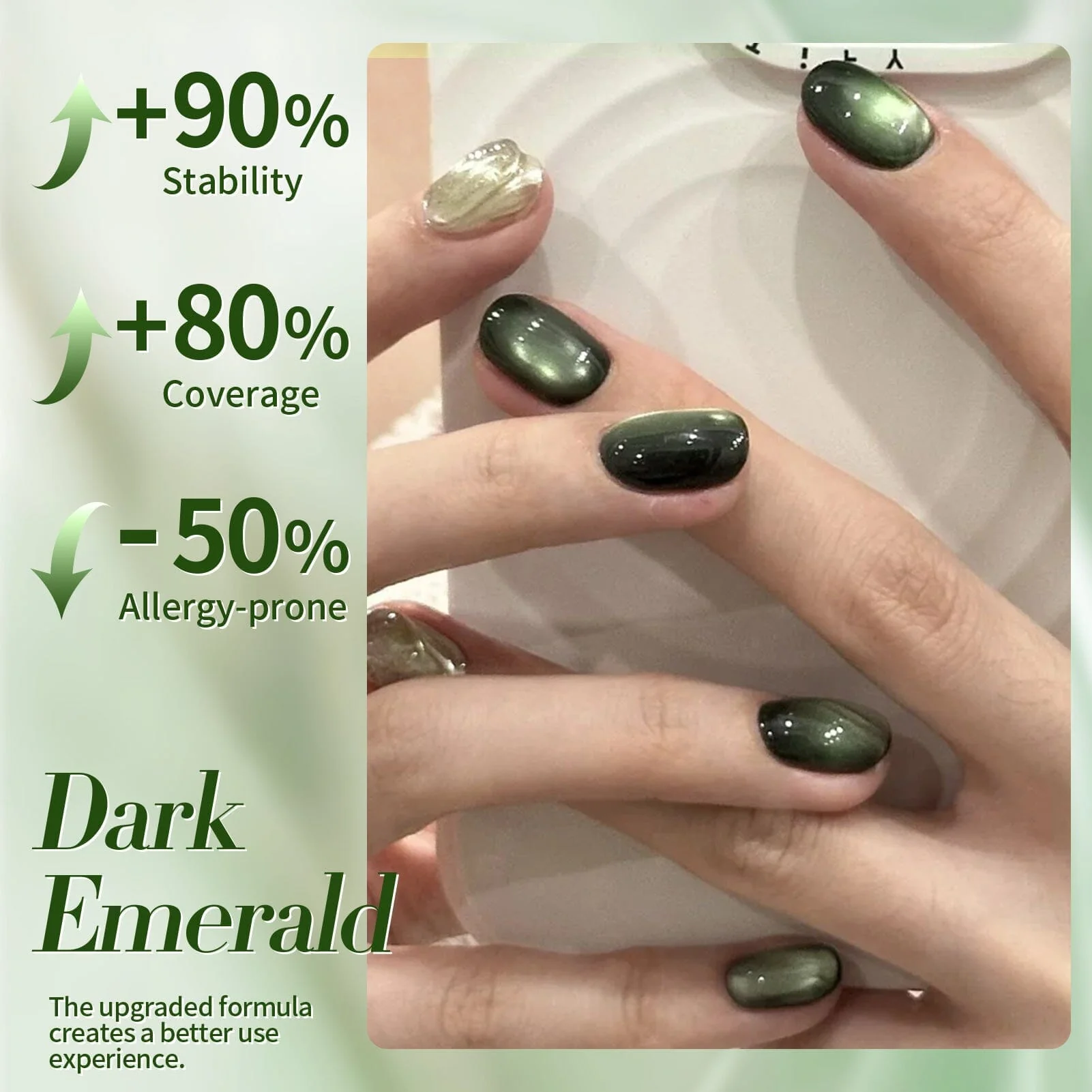 Glass Cat Magnetic Gel MY41 Dark Emerald 10ml - Image 5
