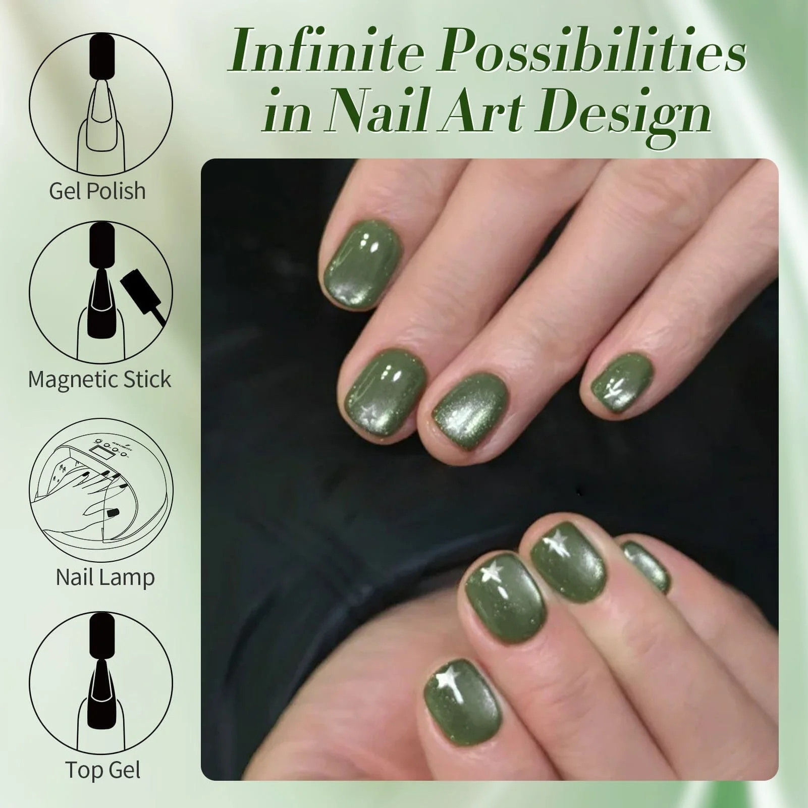 Glass Cat Magnetic Gel MY41 Dark Emerald 10ml - Image 6