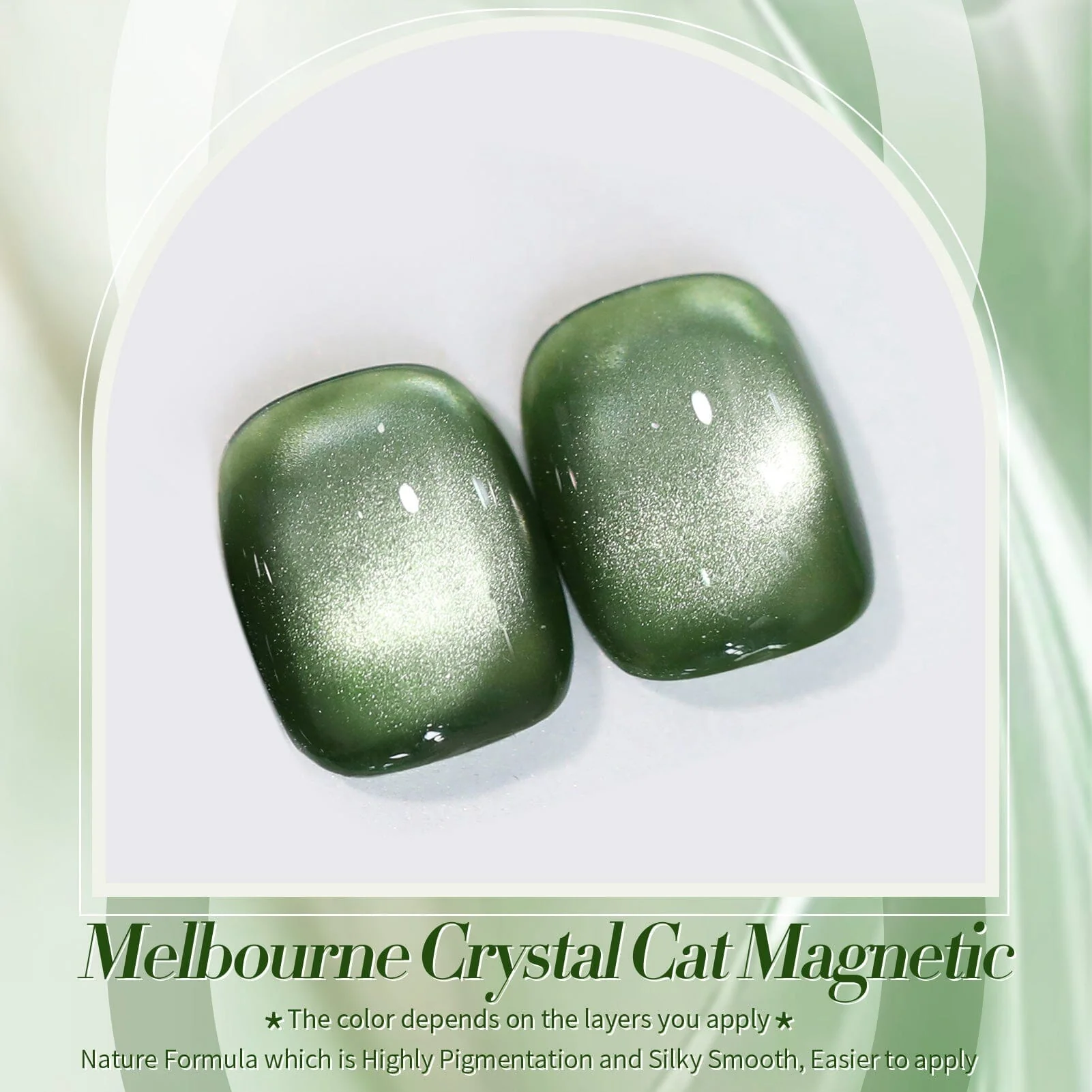 Glass Cat Magnetic Gel MY41 Dark Emerald 10ml - Image 7
