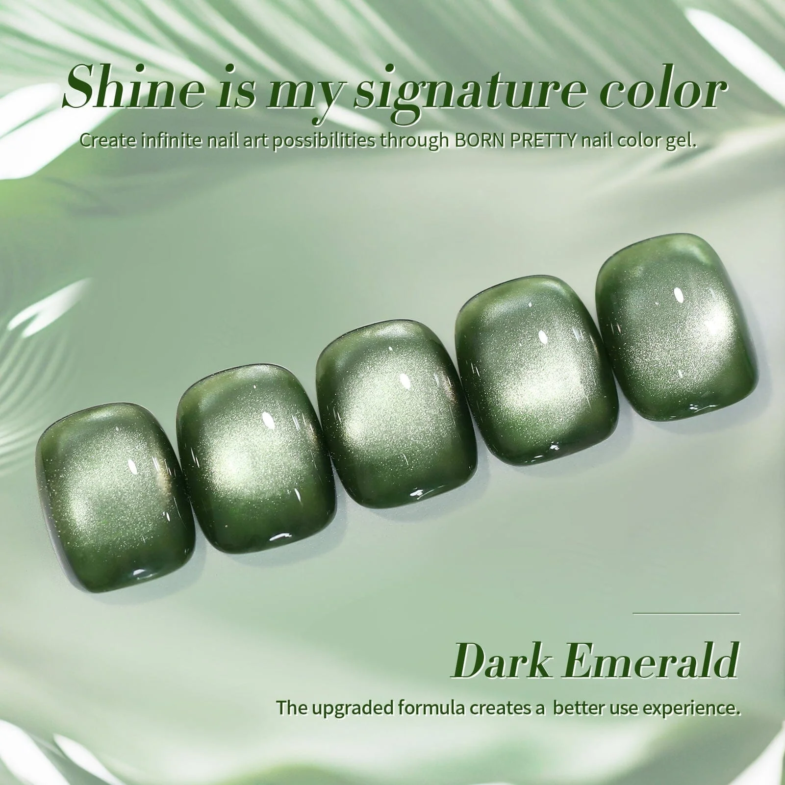 Glass Cat Magnetic Gel MY41 Dark Emerald 10ml - Image 8