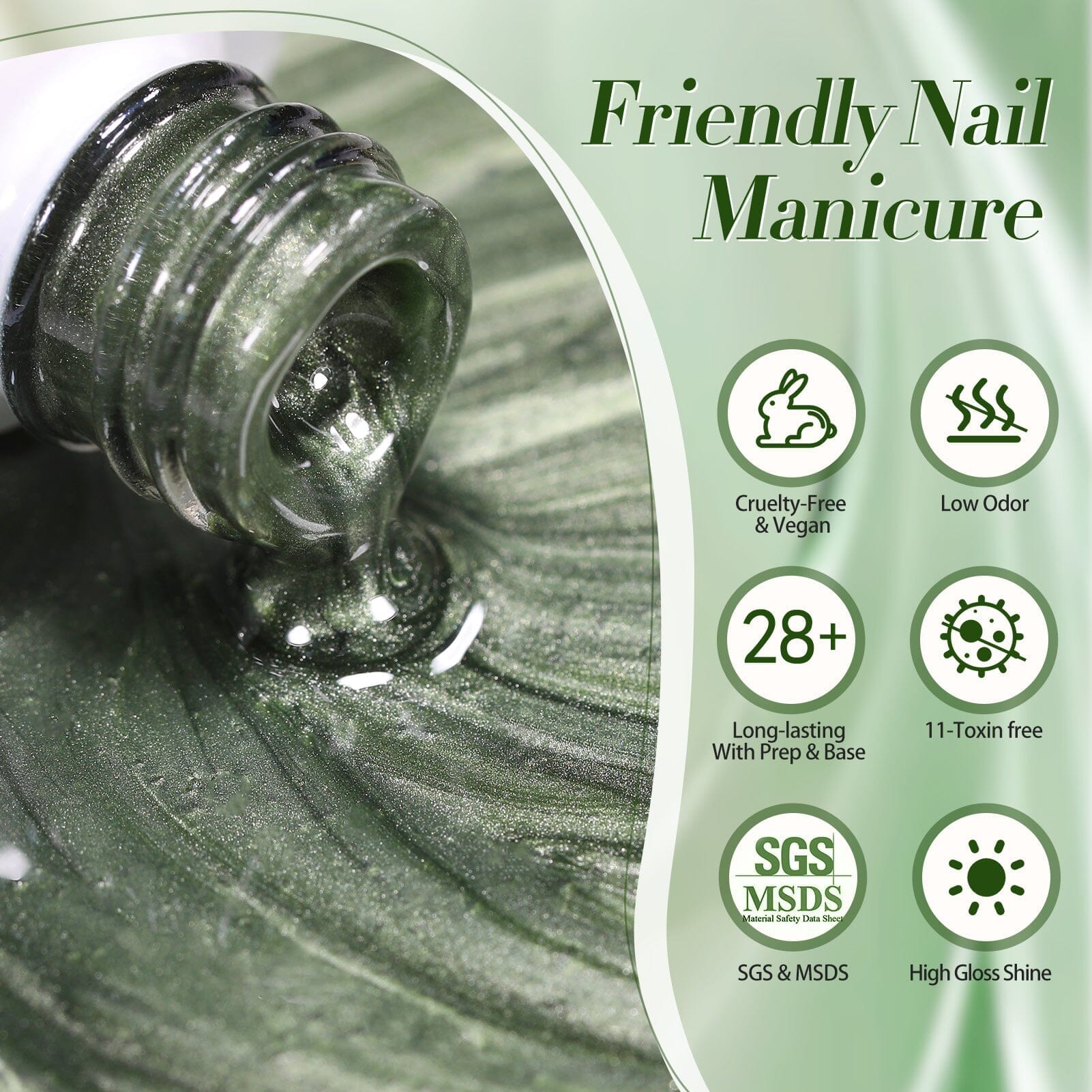 Glass Cat Magnetic Gel MY41 Dark Emerald 10ml - Image 9