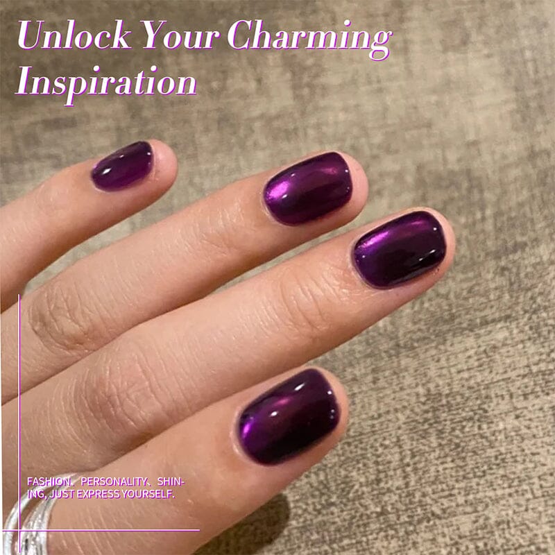 Glass Cat Magnetic Gel MY43 Blackish Purple 10ml - Image 3