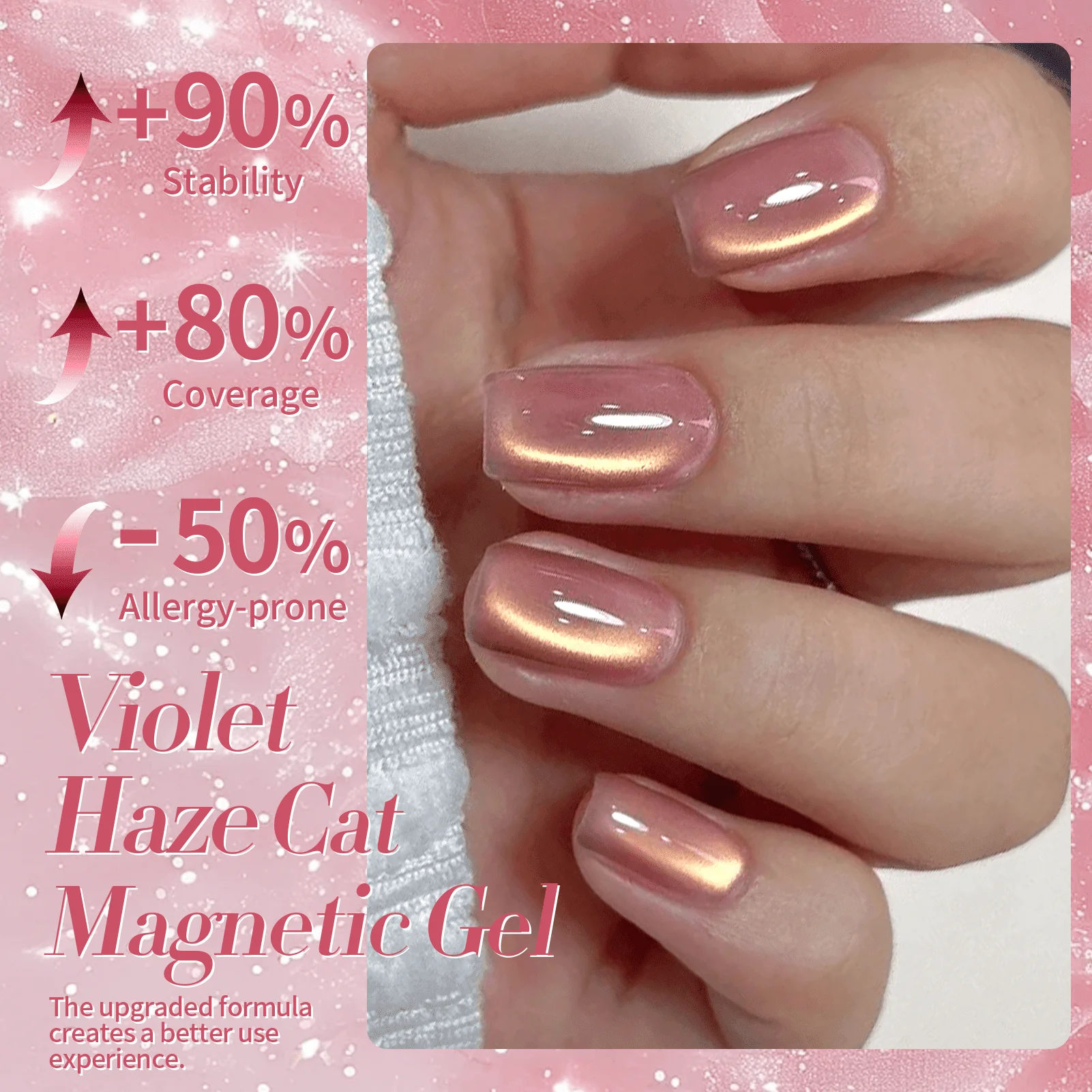 Glass Cat Magnetic Gel MY45 Violet Haze 10ml - Image 4