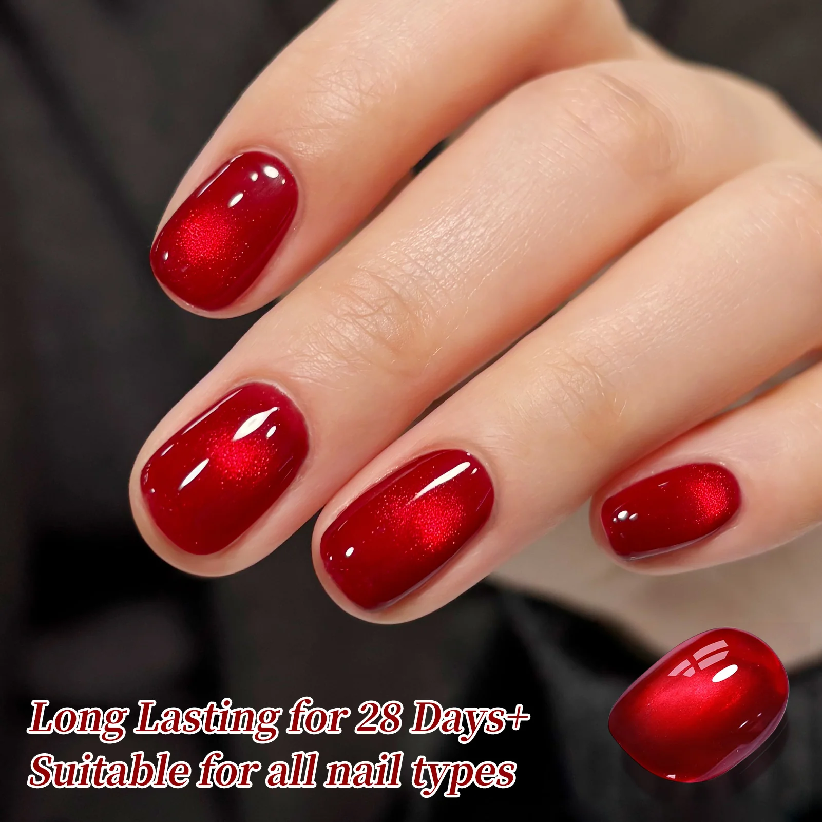 Glass Cat Magnetic Gel MY497 Pomegranate Red 15ml - Image 2