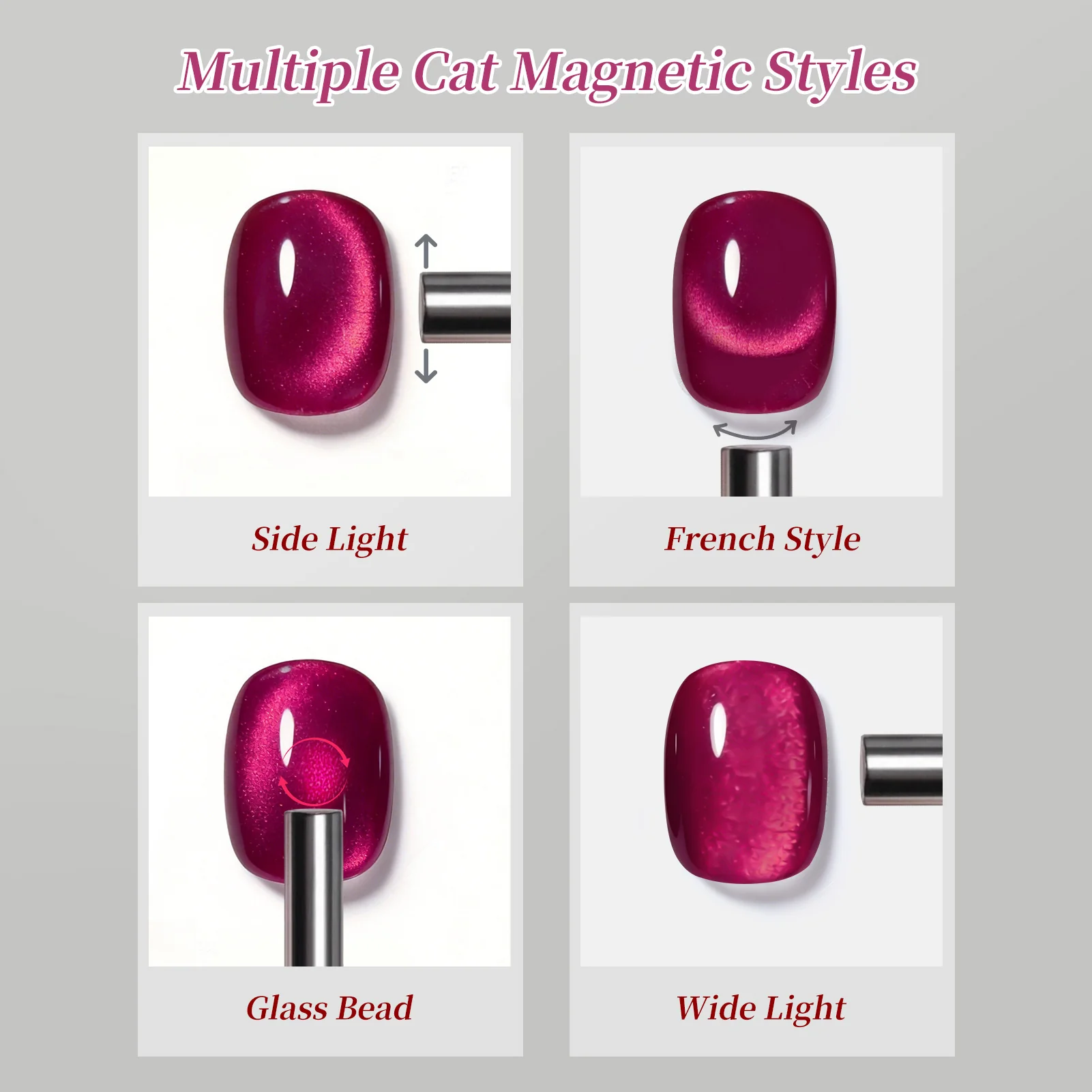 Glass Cat Magnetic Gel MY498 Raspberry 15ml - Image 5