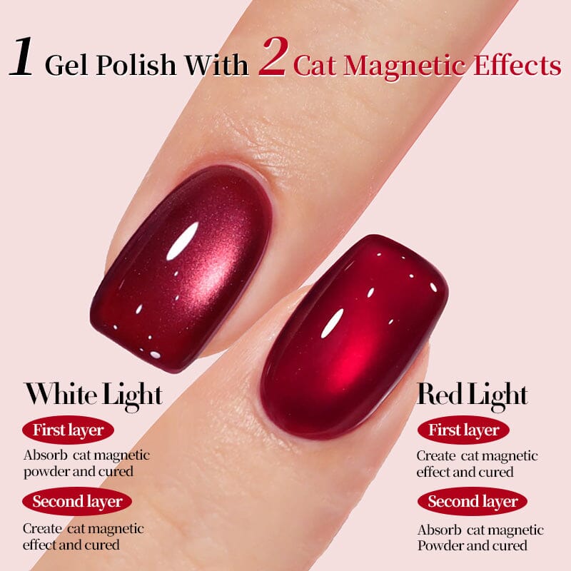 Glass Cat Magnetic Gel MY82 Berry Red 10ml - Image 3