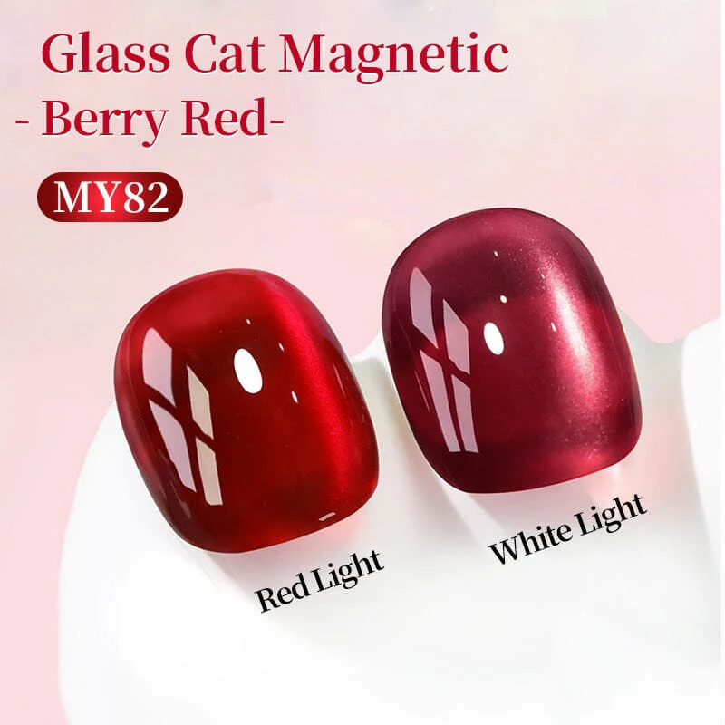 Glass Cat Magnetic Gel MY82 Berry Red 10ml - Image 4