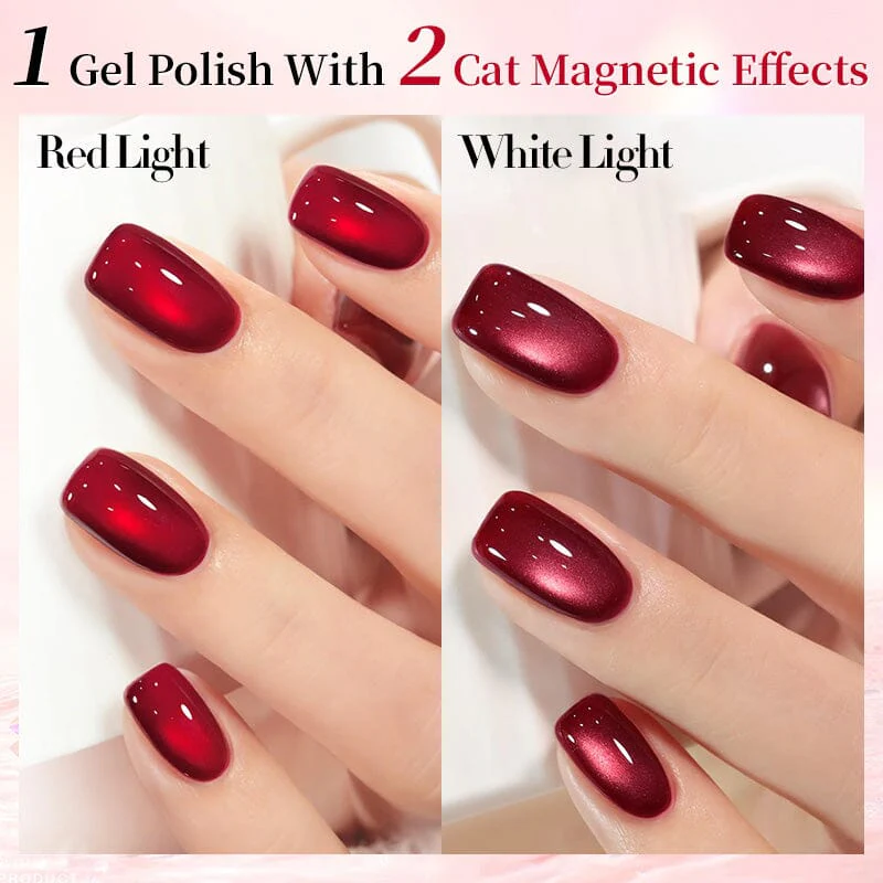 Glass Cat Magnetic Gel MY82 Berry Red 10ml - Image 5
