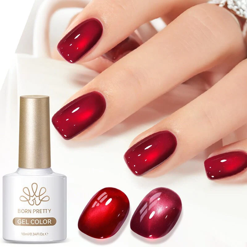 Glass Cat Magnetic Gel MY82 Berry Red 10ml - Image 7
