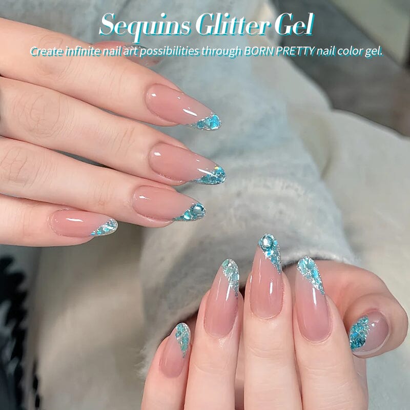 Glitter Gel Polish SG15 Sea Salt 10ml - Image 2