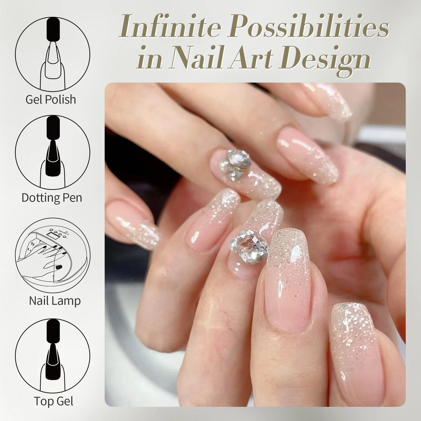 Glitter Gel SG49 Carat Diamonds 15ml - Image 5