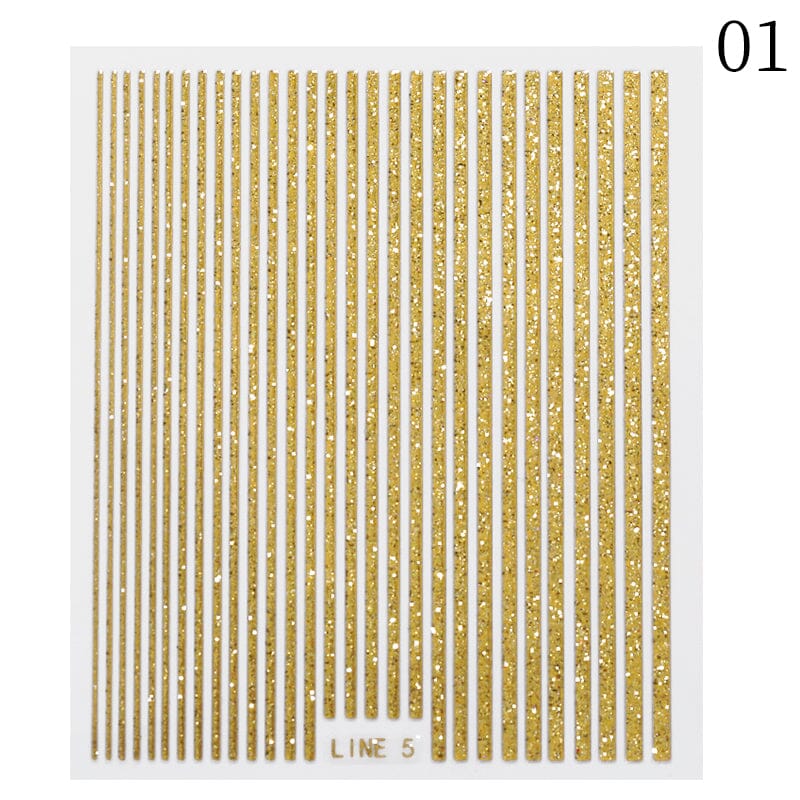 Glitter Line 3D Nail Sticker - Image 19