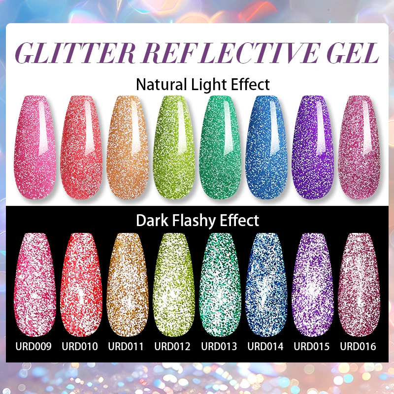 Glitter Reflective Gel URD009 15ml - Image 4