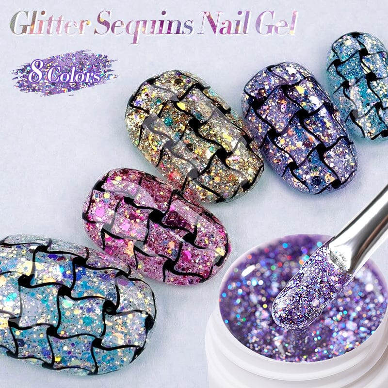 Glitter Sequins Nail Gel 7ml - Image 10