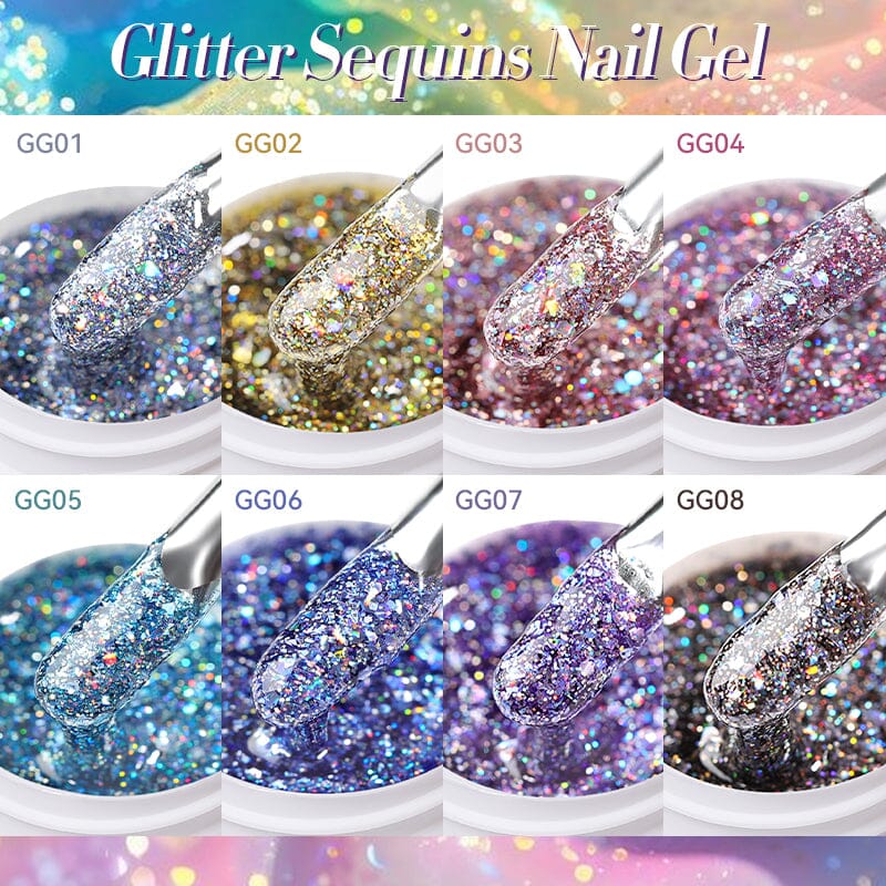 Glitter Sequins Nail Gel 7ml - Image 9