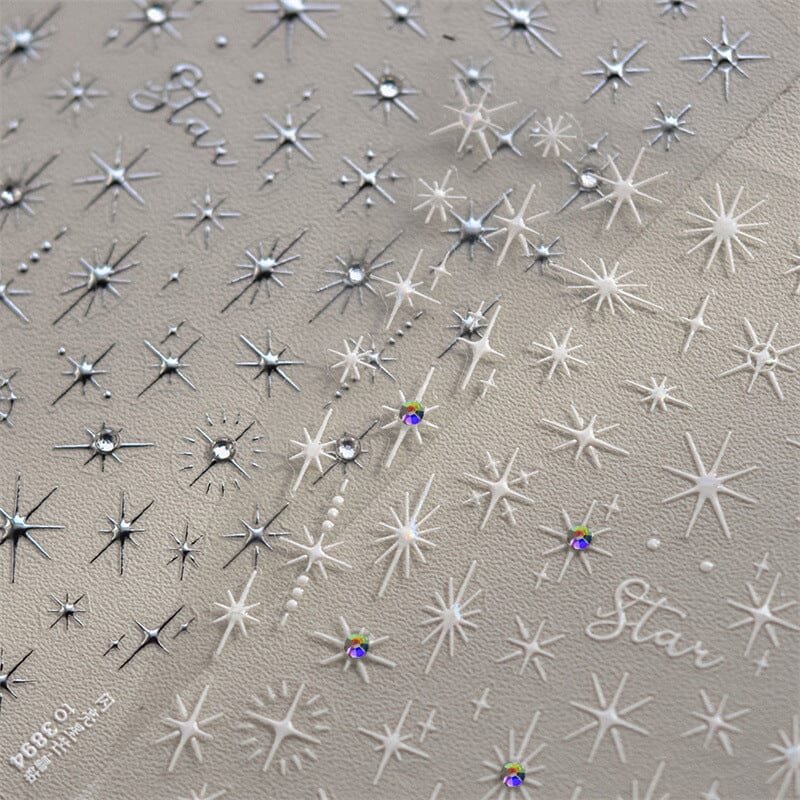 Glitter Starlight Rhinestones 3D Nail Stickers - Image 12
